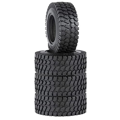 RC Car Tires,WONFAST 4PCS 1.55 inch Mud Wheel Tyre Terrain Crawler Rubber Tires Foam Insert for 1:10 RC Crawler Car for 1:10 Axial 90069 TF2 D90 CC01 LC70 Tamiya MST JIMNY UTB18(76MM-B) - color: 76mm-b