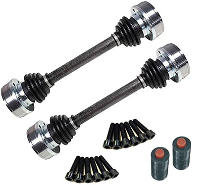 DTA VW2005020050 Rear Left Right Pair - 2 New Premium CV Axles (Drive Axle Assembly) Fits 1966-1979 Super Beetle, 1966-1968 Porsche 912. With Grease Tubes