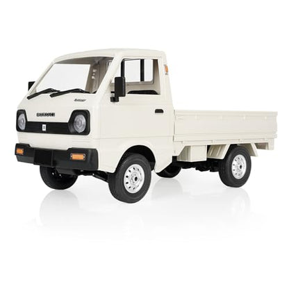 ARRIS WPL D14 1/10 RC Kei Truck 4WD with 280 Brushed Motor RTR | Realistic Mini Truck Body, Proportional Control, DIY Upgrade Ready, Hobby Driving Fun - style: WPL D14 White