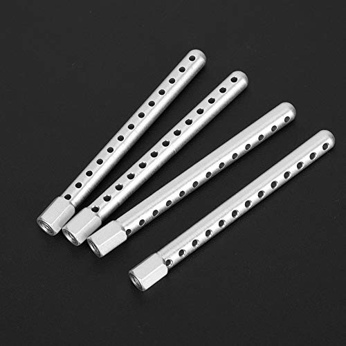 T best RC Car Shell Column, 4Pcs Aluminum Alloy RC Car Body Shell Post Holder RC Spare Parts for HSP 1/10 122037(Silver)