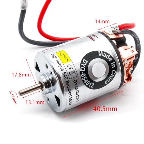 RC Motor 540 17T Brushed Motor Waterproof Stainless Steel Shell Brushed Motor Climbing Car Large Torque Motor Replacement for Axial SCX10 AXI03007 90046 Redcat Gen8 Tamiya TT02 - size: 17 T