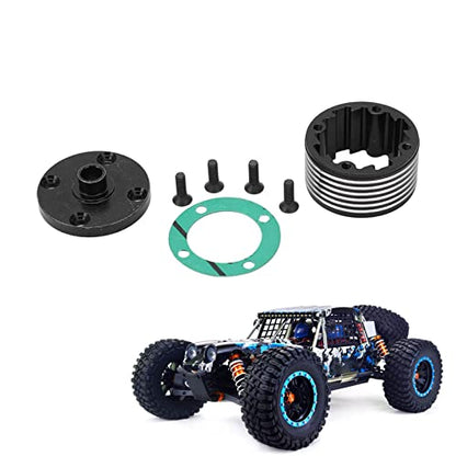 Metal Front Middle Rear Universal Differential Case 8655, Differential Case for ZD Racing DBX - 07 EX - 07 1/7 RC Car, Steel Material Durable Differential Gearbox with Aluminium Al