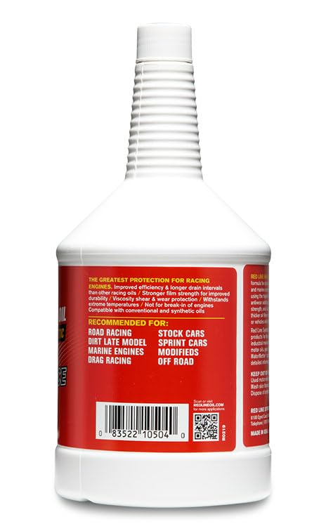 Red Line 10504 50WT Racing Oil Synthetic - Quart - size: Quart