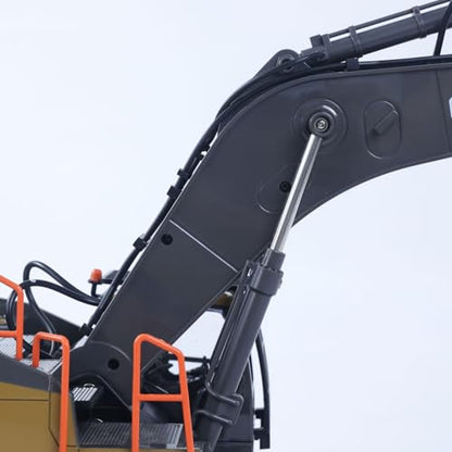 US in Stock, HUINA 1592 1/14 RC Excavator | 680° Rotatable, RC Metal Construction Vehicle with Light & Sound, 2.4GHz 50M Remote, RTR RC Digger with Battery Charger