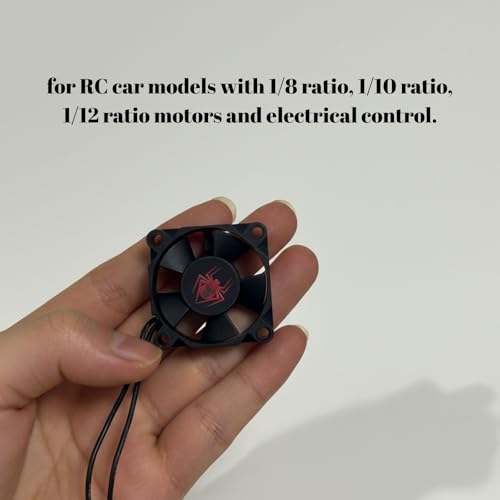 RC Motor Cooling Fan 25/30/35mm 28000RPM RC Cooling ESC Fans 6V-8.5V for 1/10 1/8 1/12 RC Car Truck Crawler, RC Motor Fan for 540 540 Brushed Motor & Brushless Motor Heat Sink Fans (25mm) - size: 25mm