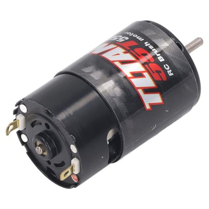 RC Brushed Motor 550, High-Speed Universal RC Motor 55T with Built-in Cooling Fan and 1/3 Reduction for 1/14 1/10 RC Crawler Car Truck and Modified Vehicles