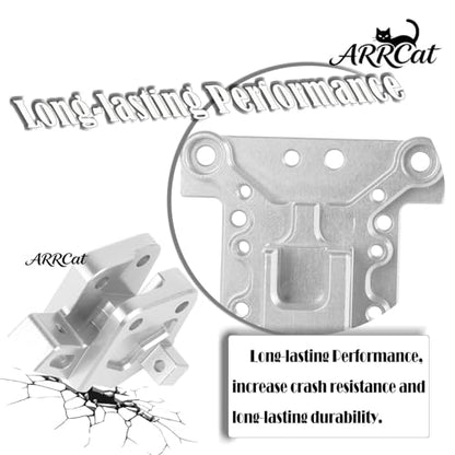 Rear Brace and Wing Bracket Upgrades Part for 1/8 Kraton 6S V6-(ARA8708V6/ARA8608V6),Notorious 6S V6-(ARA8611V6),RC Aluminium Rear Brace & Wing Bracket,Replace(ARA320757),Silver - color: Silver - (Aluminium Upgrades Part)
