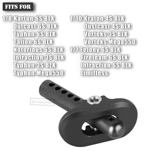 RC Aluminium Body Post Set Upgrades Part for 1/8 Kraton/Outcast/Typhon 6S BLX,1/10 Kraton/Outcast 4S BLX,Vorteks 3S BLX,1/7 Felony/Fireteam/Infraction 6S BLX,4pcs,Black