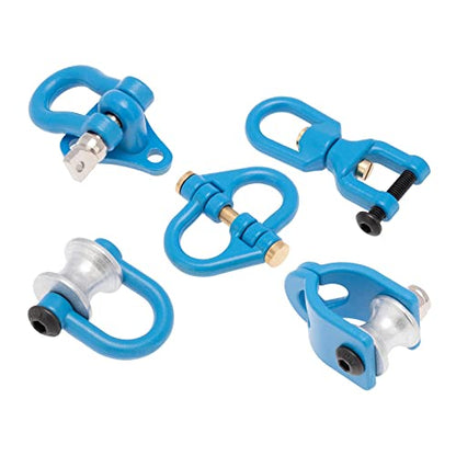 1/10 RC Car Crawler Trailer Towing Shackles - Metal Hooks for SCX10 TRX4 D90 - Upgrade Parts for Rock Climbing Cars - 5Pcs Set Included - Blue - color: Blue