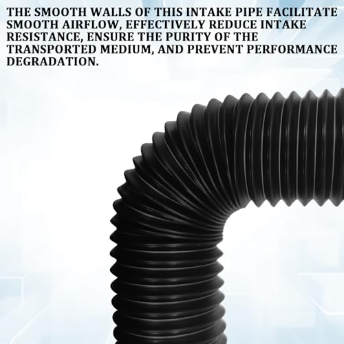 2.5" Diameter Air Intake Hose for Car, Flexible Retractable Air Duct Hose, Waterproof Anti-Leak Cold Airs Intake Tube Extending to 39.37" Universal Car Modified Intakes Accessories (Black) - size: 2.5 "