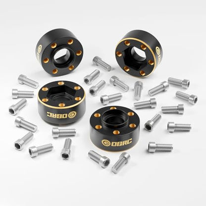 OGRC 1.9" Wheel Hex Adapter Widen 9mm Brass Weights for 1/10 SCX10 TRX4 | 12mm Hex, 19.5/pc, 78g Total Weights, for Traxxas Axial Redcat RC Crawler Car, (9mm)