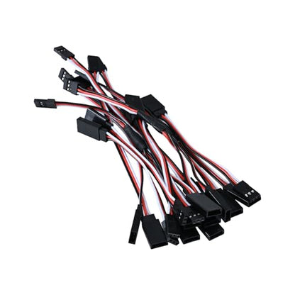 20pcs 3-Pin RC Servo Extension Cable 5 Types Including 10/15/20/30cm Male to Female and 15cm Y-Type Extension Wire Compatible with JR JST Futaba for RC Cars Airplanes Servo Receiver Connection