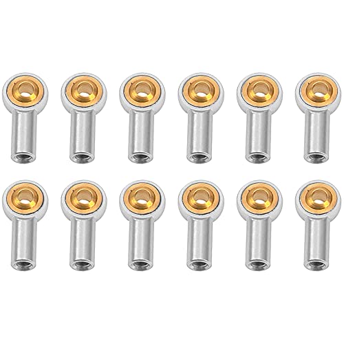 12Pack Vgoohobby Metal M3 Tie Rod End Ball Holder RC Joint Link Ball Head Holder CW Compatible with HSP Traxxas HPI Axial Redcat Racing 1/10 RC Car Truck Buggy Crawler (Silver) - color: Silver