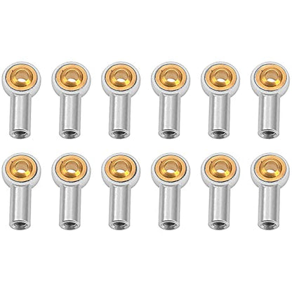 12Pack Vgoohobby Metal M3 Tie Rod End Ball Holder RC Joint Link Ball Head Holder CW Compatible with HSP Traxxas HPI Axial Redcat Racing 1/10 RC Car Truck Buggy Crawler (Silver) - color: Silver
