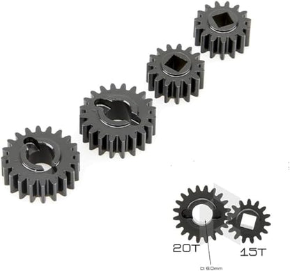 Rhino Capra Metal Complete Front Rear Portal Axle Set for 1/10 RC Crawler Car Axial SCX10 I SCX10 II Redcat GEN8 RGT EX86100 (15T-20T) - color: 15t-20t