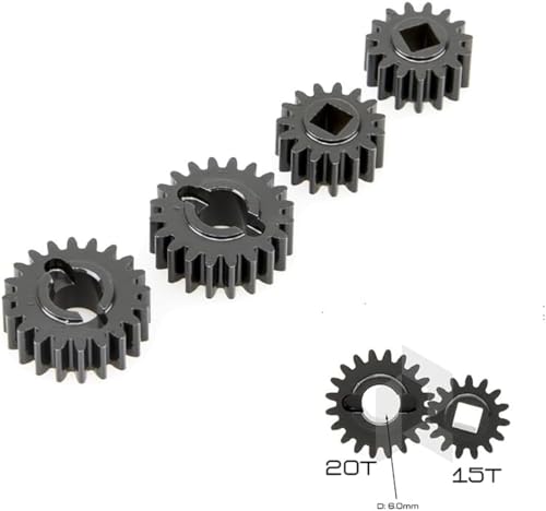 Rhino Capra Metal Complete Front Rear Portal Axle Set for 1/10 RC Crawler Car Axial SCX10 I SCX10 II Redcat GEN8 RGT EX86100 (15T-20T) - color: 15t-20t