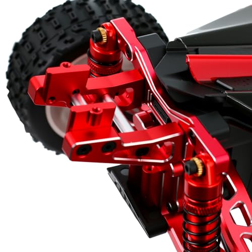 Aluminum Alloy Rear Wing Mount for Arrma 1/14 Typhon GROM Upgrade Parts (Red) - color: Red