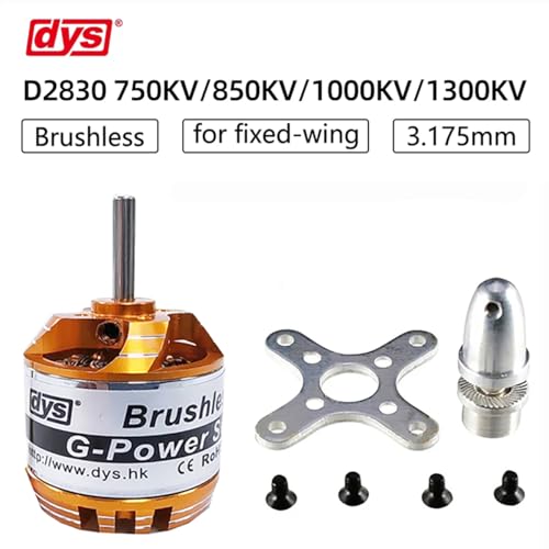 DYS D2830 750KV/850KV/1000KV/1300KV Brushless Outrunner Motor 2-4S for Multicopter RC Aircraft Fixed-Wing UAV (D2830 750KV) - color: D2830 750KV