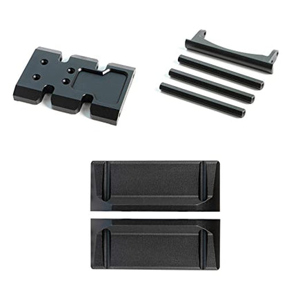 LCG Chassis Kit, 3-in-1 Body Connecting Rods, Side Steps, Gearbox Bottom Plates for 1/10 RC Rock Crawler Axial SCX10 I II Upgrade Parts - color: 3-in-1 Accessories Set