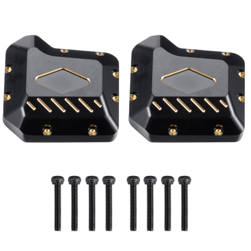 LSG 2PCS Brass Front and Rear Axles Housing Diff Cover 127g Counterweight for 1/10 TRX4 TRX6 RC Crawler Upgrade Parts