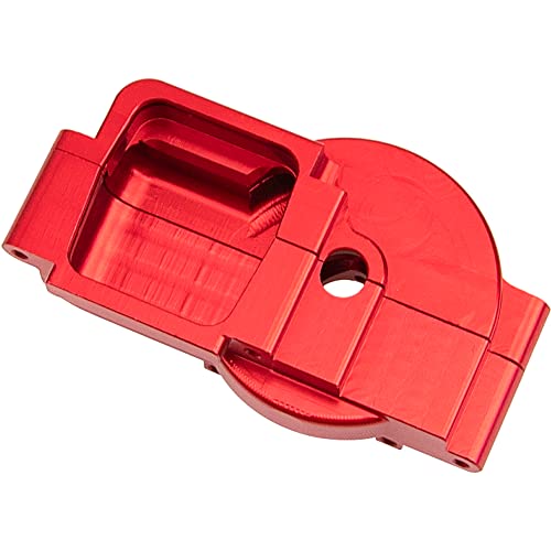 Aluminum Alloy Gearbox Housing Shell Motor Plate #7590 Compatible with Traxxas LaTrax Teton Desert Prerunner Rally SST 1/18 4WD RC Car (Red) - color: Red