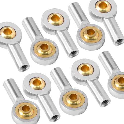 10PCS M2 Tie Rod End Ball Joint Aluminum Ball Head Holder 2mm Steering Linkage Head Joint 15mm Upgrade Parts Compatible with HSP Tamiya Mini 4WD RC Car Truck Crawler/Boat/Airplane Models - color: Sliver