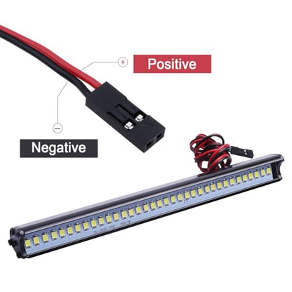 36 LED RC Light bar Roof LED Lamp Kit Headlights for TRX4 SCX10 & SCX10 II Traxxas Slash 2WD 4X4 Redcat Gen7 Gen 8 Crawler Car Truck (Type A)