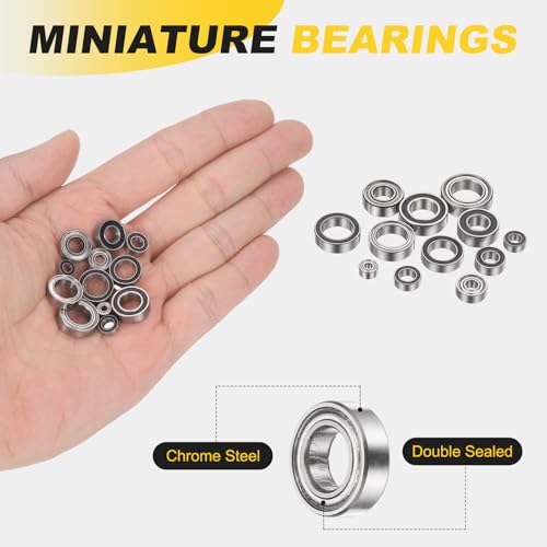 uxcell 4Pcs SMR138ZZ Deep Groove Ball Bearings, 8x13x4mm 440C Stainless Steel Double Shielded Bearings, ABEC 5 - size: 8x13x4mm