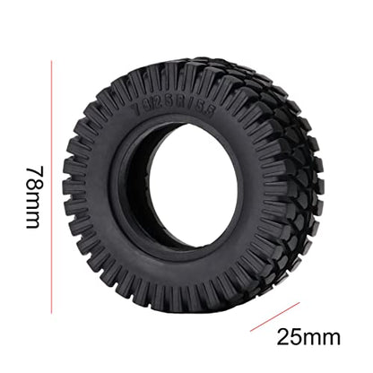 1.55 inch Tires Rubber Tyres for 1:10 RC Crawler Car D90 TF2 Tamiya CC01 LC70 MST JIMNY 90069 (78mm, B) - color: 78mm, B