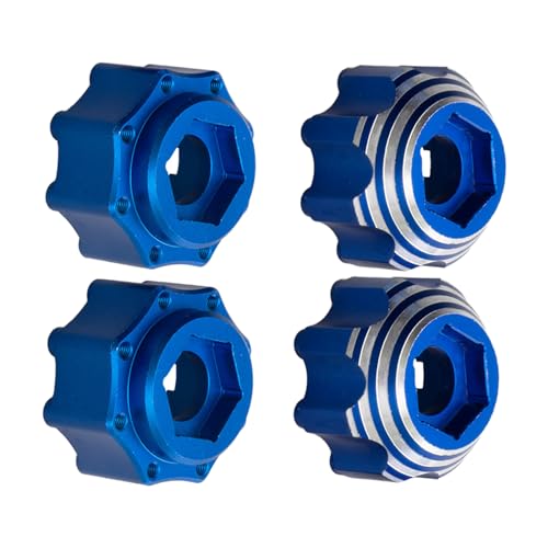 kingsea 4 Pcs RC 8X32 to 17MM Wheel Hex Adapters Aluminum Hex Adapters Compatible with Pro-Line RC Car Upgrades Parts #6353-00 6345-00, Blue - color: Blue