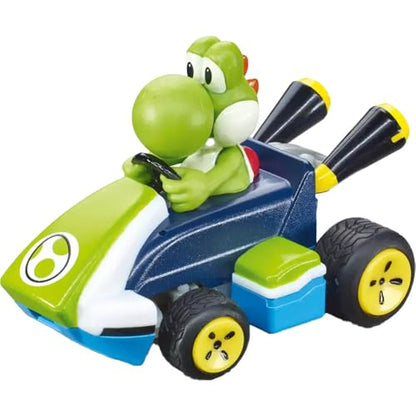 Carrera RC Nintendo Mario Kart 2.4 GHz Mini Collectible Radio Remote Control Toy Car Vehicle - Yoshi | Official Licensed Mario Miniature Collectible Toy RC Car for Kids 6+, Ready To Run, Rechargeable Battery, Radio RC Racing - style: Yoshi