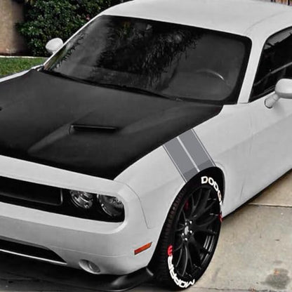 x xotic tech Fender Stripes Hash Marks KK Vinyl Decal Universal for Car Truck Sticker Racing Stripe 11"x23" (Gray) - color: Gray