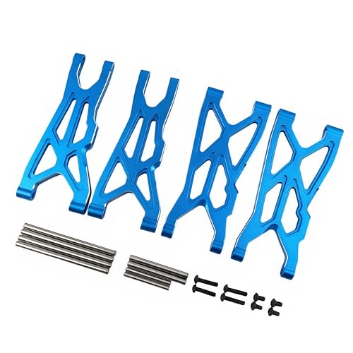 Front Rear Suspension Arm Set for ARRMA Typhon 3S BLX Big Rock 3S (Blue) | 6061-T6 Aluminum,CNC Machined,Heavy Duty,Direct Replacement,Improved Stability,AR330543,AR330540 - color: Blue