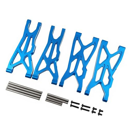 Front Rear Suspension Arm Set for ARRMA Typhon 3S BLX Big Rock 3S (Blue) | 6061-T6 Aluminum,CNC Machined,Heavy Duty,Direct Replacement,Improved Stability,AR330543,AR330540 - color: Blue