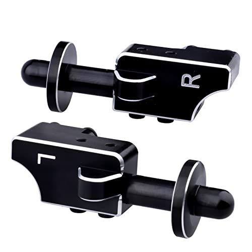Aluminum Body Post Mounts & Body Post Set w/Body Clips Washers for Arrma Notorious 6S BLX, Front & Rear (Black)