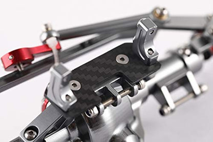 1:10 Rock Crawler Axle, Aluminum Alloy Front and Rear Axle for Axial SCX10 RC Crawler Car (Titanium) - color: Silver