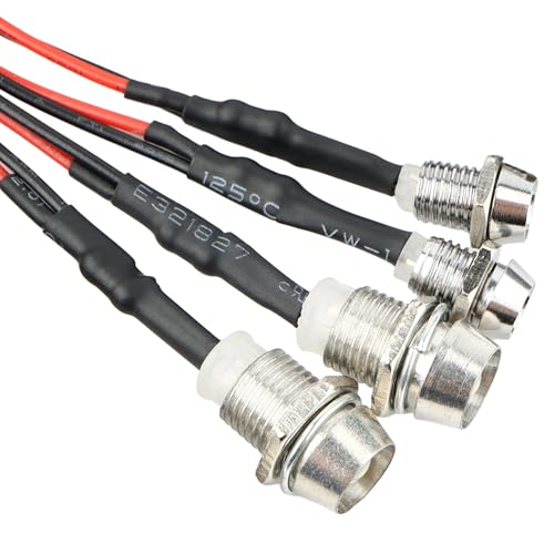 4 LEDs RC LED Light Headlights Taillight Kit Accessories Compatible with Traxxas HSP Tamiya Redcat RC4WD Axial SCX10 RC Cars Truck Tank Crawler(2 Red and 2 White)