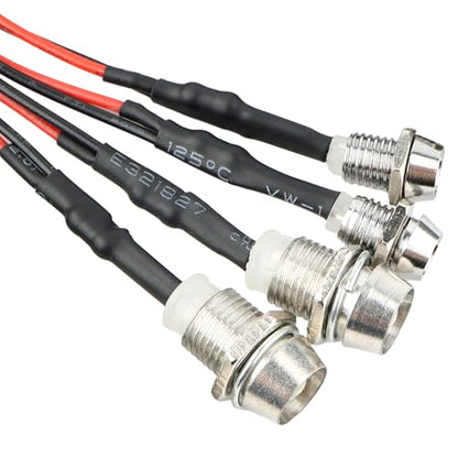 4 LEDs RC LED Light Headlights Taillight Kit Accessories Compatible with Traxxas HSP Tamiya Redcat RC4WD Axial SCX10 RC Cars Truck Tank Crawler(2 Red and 2 White)