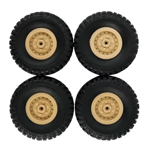 Compatible with Wpl B14 C24 Fy001 1/16 Rc Car Military Truck Upgrade Parts Replacement Accessories 4pcs Wheels Spare Parts RC Assortment(White) - color: White