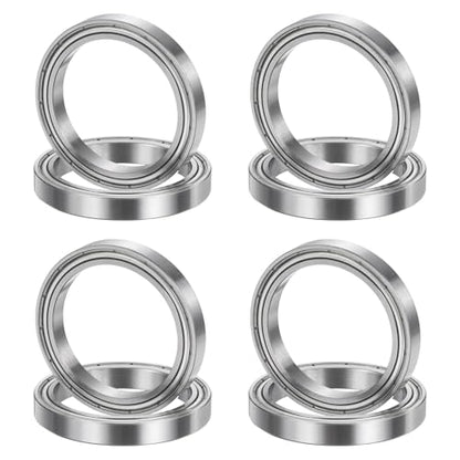 uxcell 8Pcs 6808ZZ 40mmx52mmx7mm Deep Groove Ball Bearings, Double Metal Shielded Bearing Steel ABEC5 High Performance for Industrial Machinery Precision Transmission, Silver - size: 6808ZZ 40mmx52mmx7mm