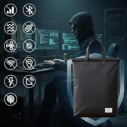 Faraday Bag for Electronics, 19.5X13inch, Anti‑Tracking | Anti-Tracking Faraday Cage with Handle EMP Protection Bag for Laptops Tablets Phones Car Keys - size: 19.5X13inch