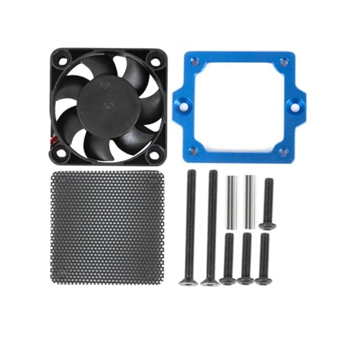 RC Car Repair Kit Compatible with TRAXXAS for Trx4 for Trx6 1/10 RC Crawler Cars Upgrade Parts Replacement Accessories ESC Cooling Fan Kit(Blue) - color: Blue