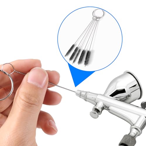 Penitue Carburetor Cleaning Kit, 3 Double Head Brushes 32 Needles 10 Nylon Brushes 4 Hooks 1 Scraper 1 Wrench Small Engine Spray Jet Cleaner for Motorcycle Airbrush Throttle Body Torch Tip Carb Tools