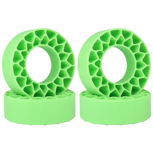 HobbyPark 1.0 Tires Silicone Inserts Foam fit 56-58mm*24mm for 1/18 1/24 Scale RC Crawler Truck, Super Soft, 4pcs (Green) - color: Green (Small)