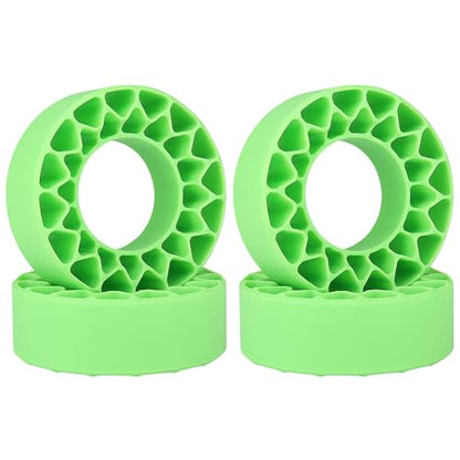 HobbyPark 1.0 Tires Silicone Inserts Foam fit 56-58mm*24mm for 1/18 1/24 Scale RC Crawler Truck, Super Soft, 4pcs (Green) - color: Green (Small)