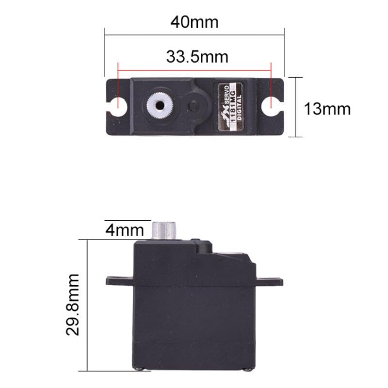 JX Servo PDI-1181MG 18g 3.5KG Digital Servo Metal Gear for WLtoys 144001 WPL RC Car B1/16 B24 C14 C24 Helicopter Airplane (1pcs PDI-1181MG)