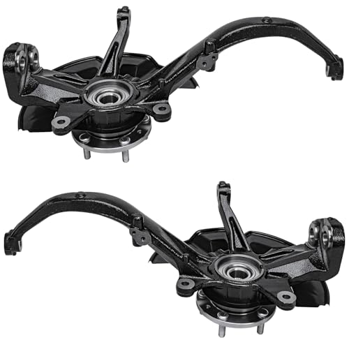 Detroit Axle - 4pc Steering Knuckles Kit for Ford Fusion Lincoln MKZ Zephyr | Mercury Milan, 2 Front Steering Knuckles & Wheel Bearing Hubs 2 Rear Wheel Bearing and Hubs Replacement - size: 4UW47642/Kit
