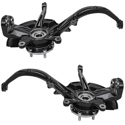Detroit Axle - 4pc Steering Knuckles Kit for Ford Fusion Lincoln MKZ Zephyr | Mercury Milan, 2 Front Steering Knuckles & Wheel Bearing Hubs 2 Rear Wheel Bearing and Hubs Replacement - size: 4UW47642/Kit