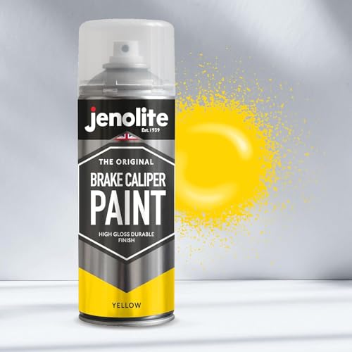 JENOLITE Brake Caliper Paint Aerosol, Yellow 1x13.5oz | Brake Caliper Paint, Durable High Gloss Finish High Heat Spray Paint, Restore - color: Yellow