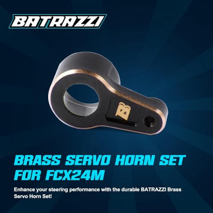 Brass Servo Horn Set for 1/24 RC Crawler for FMS FCX24M Upgrade Parts - style: Brass Servo Horn Set
